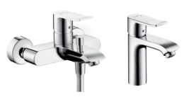 Фото Комплект смесителей Hansgrohe Metris (31480000/31080000) серый