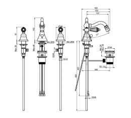 Смеситель для биде F5402CCR FIMA Carlo Frattini Herend Chic