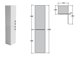 Фото Шкаф-пенал подвесной Globo 4ALL (MDC)