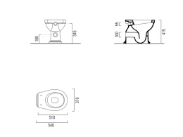 Унитаз приставной слив в стену GSI CLASSIC 871111