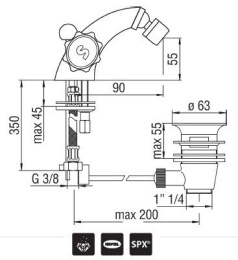 Фото Nobili Nuova Flora NZ06119/1zCR Смеситель для биде (хром)