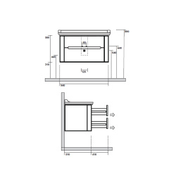 Фото Тумба под раковину Kerasan Waldorf 925546 Noce