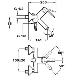 Фото Teka Inca 5312112 Смеситель для ванны