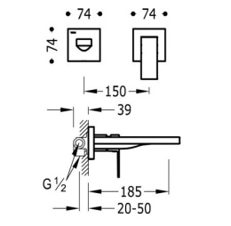 Tres Cuadro 00620012 Смеситель для раковины
