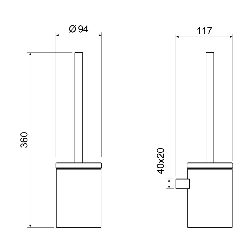 Фото Щетка для туалета Timo Luiro 18661/03 черный