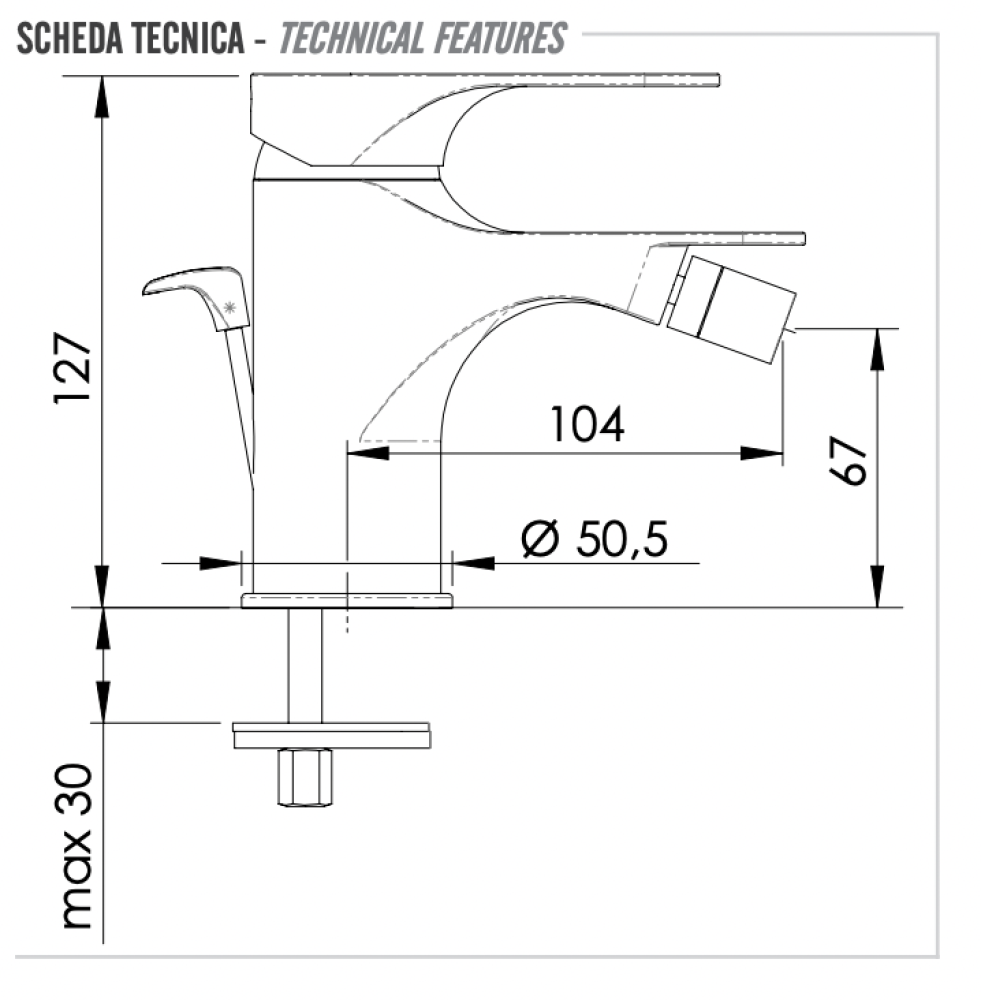 Фото Смеситель для биде Remer Class Line L20