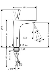 Смеситель для раковины Hansgrohe PuraVida (15081000) хром