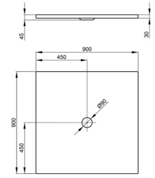 Поддон для душа Bette BetteFloor 5931-000 AE 90x90