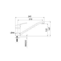Фото Смеситель для кухни Milardo Meal (M06SB00M05)