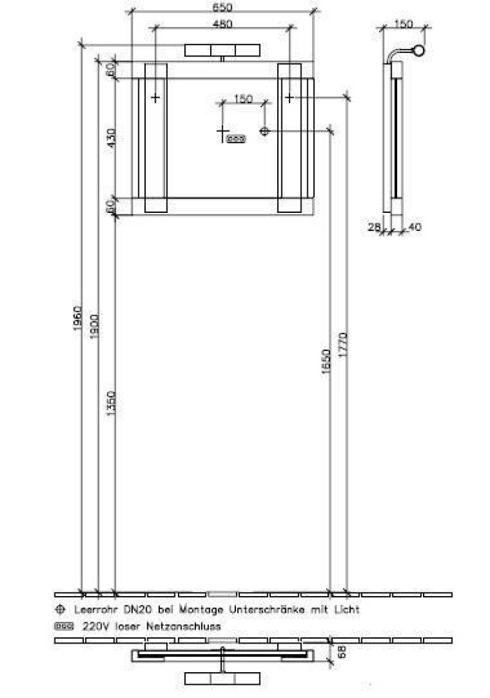 Фото Зеркало A14310EE VILLEROY&BOCH City Life, 650 x 550 610 x 70 170 мм