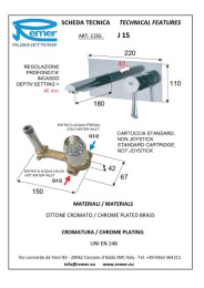 Фото Смеситель для раковины  Remer RR J15 настенный встраиваемый