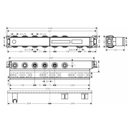 Модуль термостата 18312180 Hansgrohe Axor