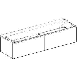 Тумба под раковину Geberit Xeno² 500.346.00.1, 160 см, с подсветкой, цвет серый матовый