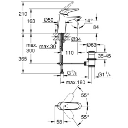Grohe Eurostyle New 23707003 Смеситель для раковины стандартный