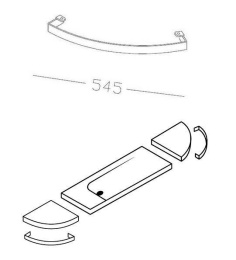 Полотенцедержатель для полки Hatria Grandangolo (YAA401)
