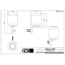 Стакан для зубных щеток Gessi Goccia (38008#031) черный, хром