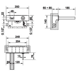 Смеситель для раковины Gessi Rettangolo Cascato (30994#031) хром