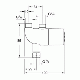 Фото Grohe Grohtherm Micro 34487000 Термостат для раковины для установки под раковиной