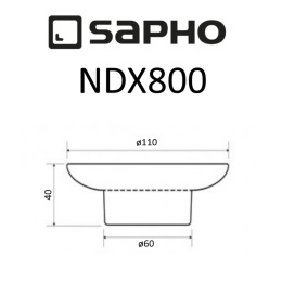 Sapho NDX800 Мыльница, матовое стекло