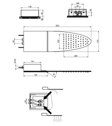 Верхний душ FIMA Carlo Frattini F2627CR 170х553 мм