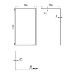 Фото Душевая перегородка 110x195 Paini PAINI-WalkIN110F
