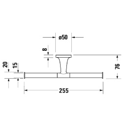 Держатель туалетной бумаги Duravit Starck T (0099384600) черный