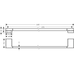 Полотенцедержатель Hansgrohe AddStoris (41747340) шлифованный чёрный хром