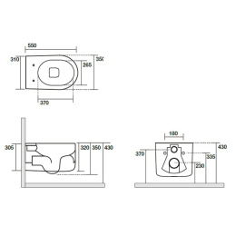 Унитаз подвесной Kerasan Nolita (531501) безободковый, белый глянцевый