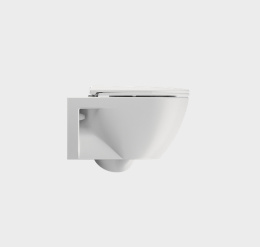 Фото Унитаз подвесной GSI PURA ECO 880709 35 см х 55 см, Swirlflush, с открытым креплением, Белый матовый