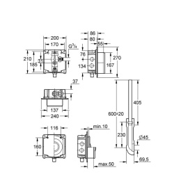 Смывное устройство для унитаза Grohe Grohe 37153000 без ИК-панели смыва