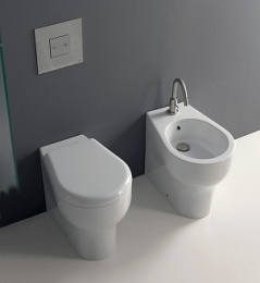 Биде Kerasan K09 362101 напольное, укороченное