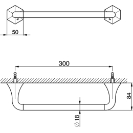 Держатель полотенца Cisal Cherie CE09010021, хром