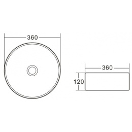 Раковина 36 см BelBagno (BB1357) круглая
