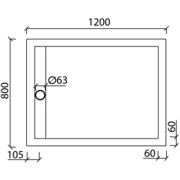 Душевой поддон Aquanet Stone Lite GB1280S 120x80 (с ножками и панелью)
