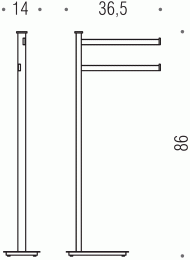 Стойка с аксессуарами Colombo Units (B9103.CR) хром