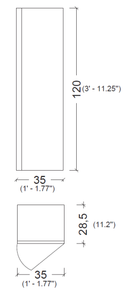 Armadi Art Vallessi 836-C glossy Пенал Vallessi 120*35*28,5cm Кашемир глянец
