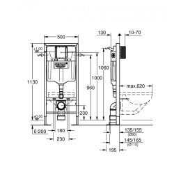Grohe Rapid SL 38584001 Инсталляция для унитаза подвесного усиленная, прочее