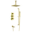 Душевая система встроенная с термостатом Timo Selene SX-2239/17SM золото матовое