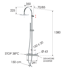 Фото Душевая система термостатическая Remer EQ37330L