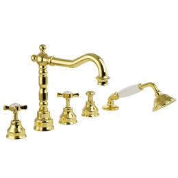 Фото Migliore Princeton 19376 Смеситель на борт ванны, на 5 отв, золото