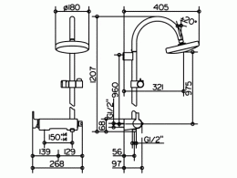 Душевая система Keuco Elegance (51624010200) хром
