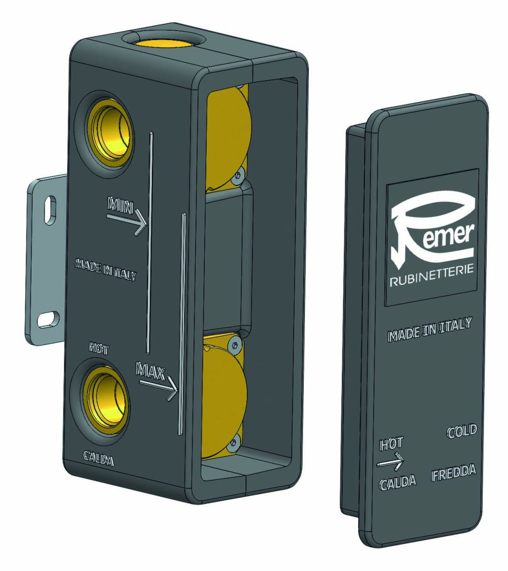 Скрытая часть (бокс) Remer для смесителей с артикулами 93KB