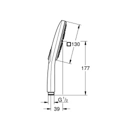 Ручной душ Grohe Rainshower SmartActive 130 Cube, 26582DL0, теплый закат матовый
