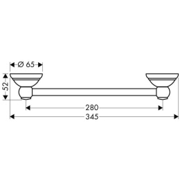 Фото Hansgrohe Axor Carlton 41430090 Поручень (хром/золото)