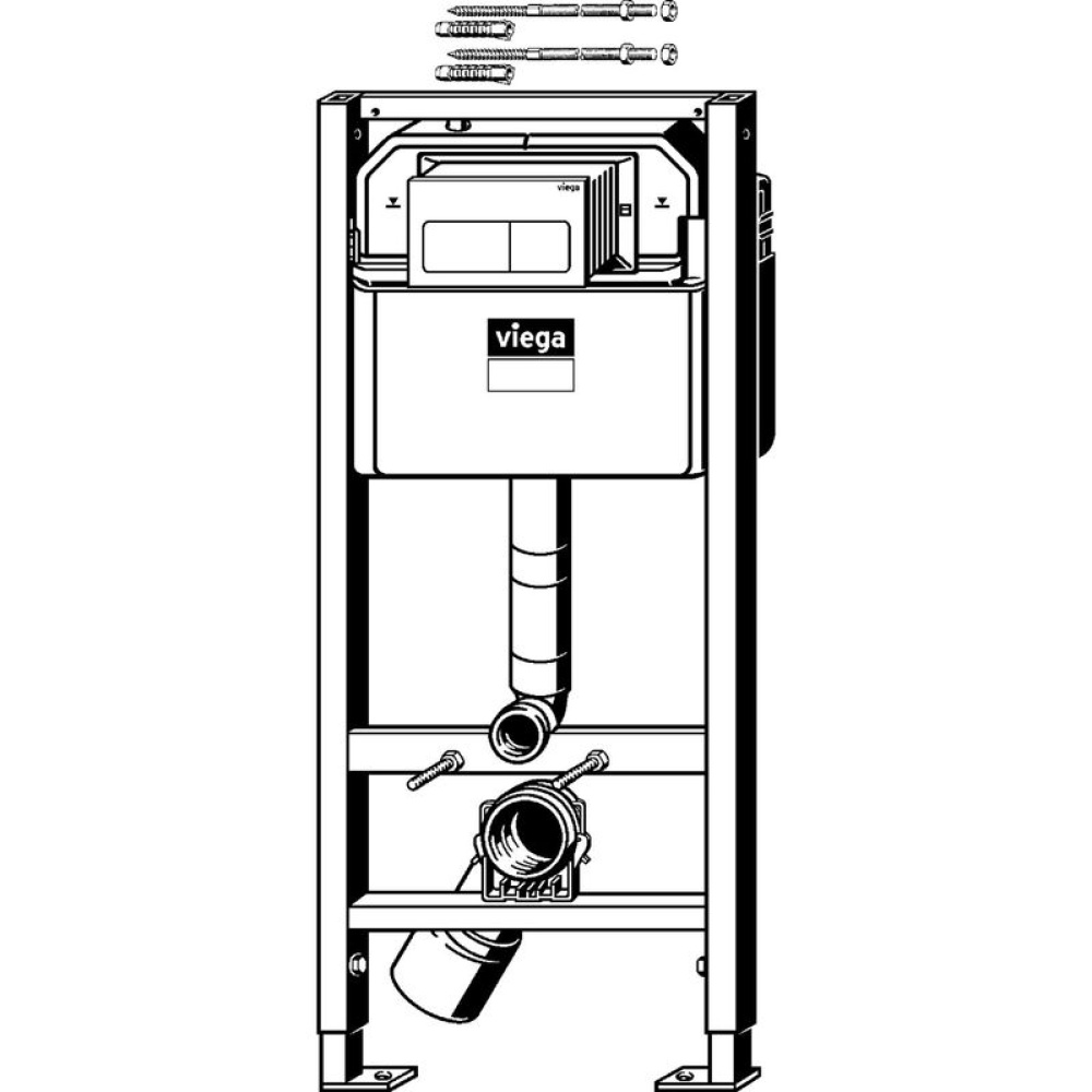Viega Prevista Dry 792824 Инсталляция для унитаза подвесного стандартная, комплект, прочее