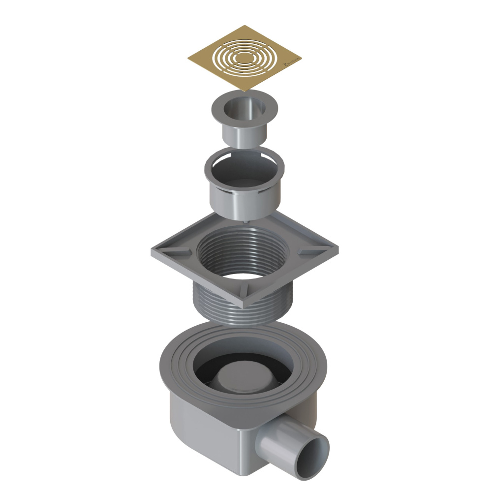 Фото Душевой трап Boheme Smart Design (984-10-MG) золото