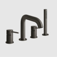 Смеситель для ванны и душа Gessi 316 Bath-Shower 54037#707, Black Metal Brushed PVD