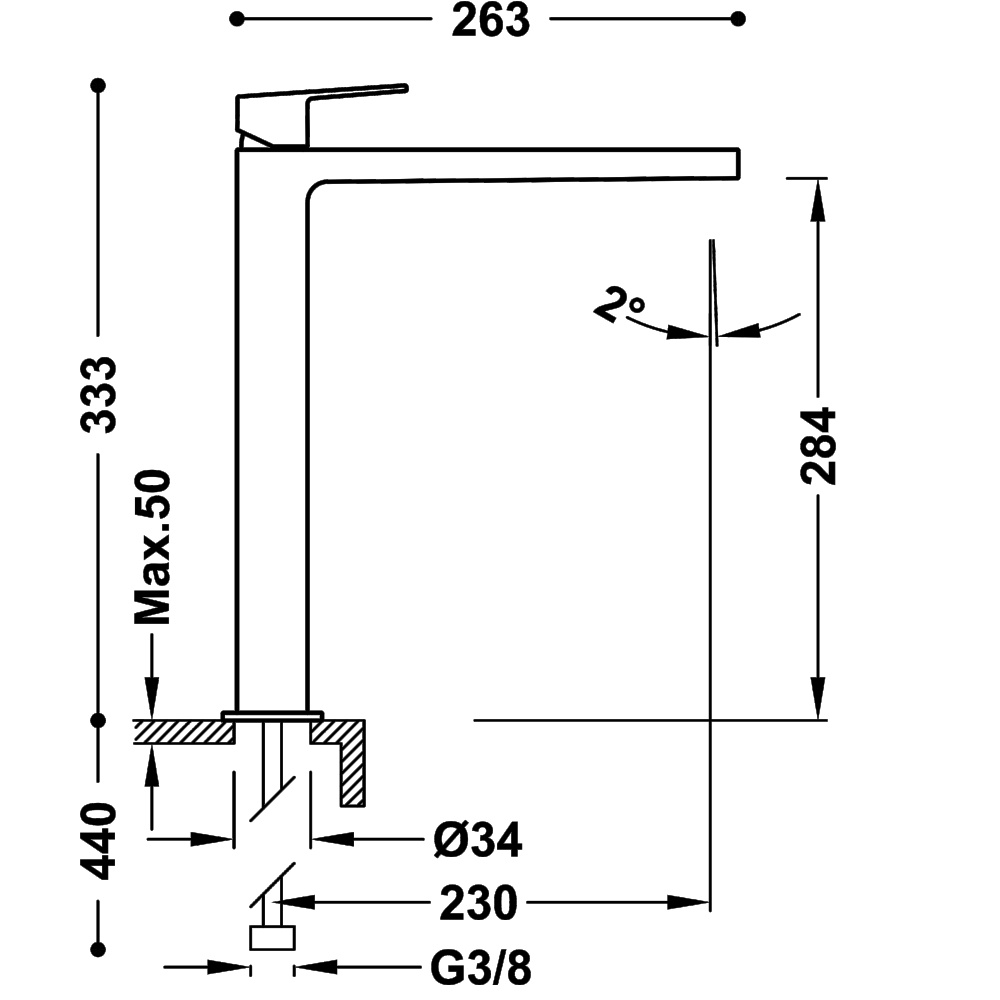 Фото Смеситель для умывальника Tres Project 21180301NMD