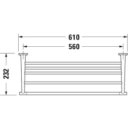 Полочка для полотенец Duravit Starck T 0099444600, черный