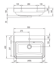 Фото Раковина Ravak Be happy II (XJA01155000), белый